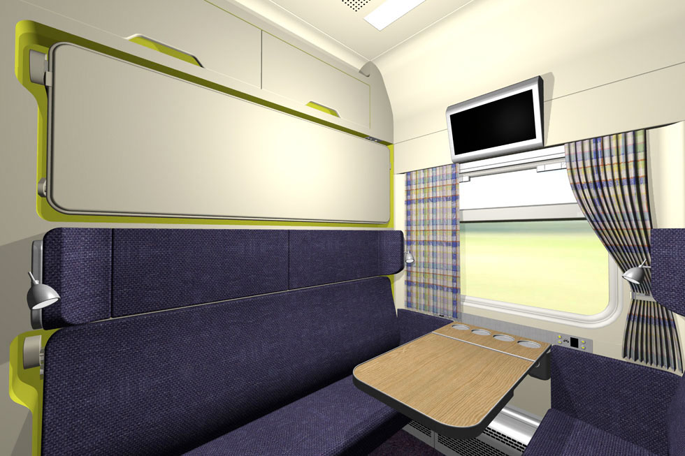 4seats train compartment for Sloplast Ippiart Studio